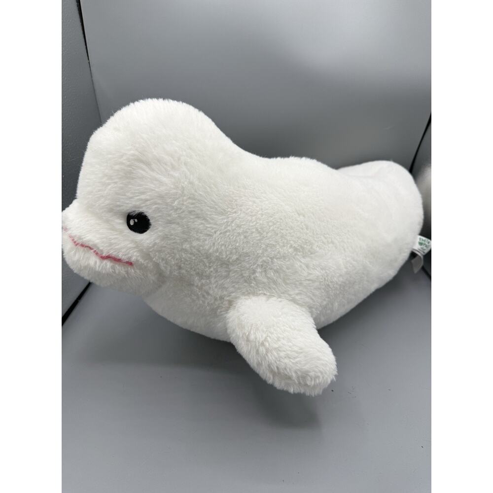 Earth Pals Beluga Whale Plush White Stuffed Animal 15” Soft Toy